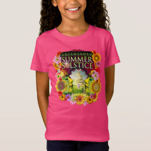 T-Shirt Festival du solstice d'été de Greensboro 2015 Rose
