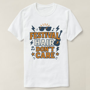 T-shirt Festival Hair s'en fiche Retro Rock Music