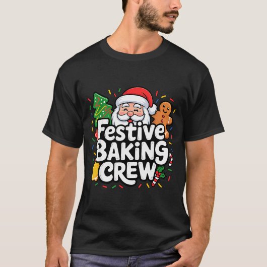 T-shirt Festive Baking Crew Soft Palette Holiday Family Ch (Devant)