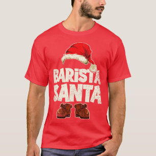 T-shirt Festive Barista Santa Claus Noël