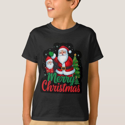 T-shirt "Festive Cheer : Joyeux sapin de Noël et design Pè (Devant)