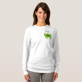 T-shirt Festive Green Furry Bow-Lights Naughty ou Nice (Devant entier)