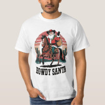 Festive Howdy Père Noël Cowboy Style : Wild West T