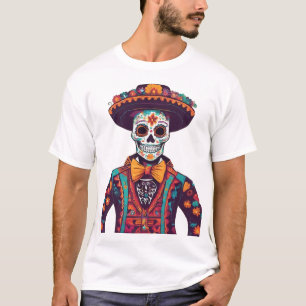 T-shirt Festive Mariachi Skeleton - Jour des morts
