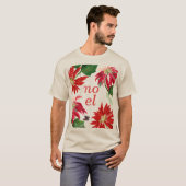 T-shirt Festive Noel Poinsettia Floral (Devant entier)