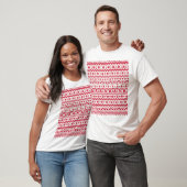 T-shirt Festive Noël sans couture motif. (Unisexe)