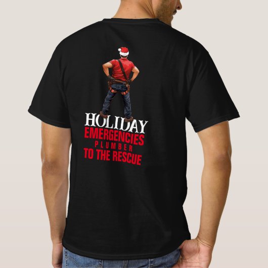 T-shirt Festive Plumber Christmas (Dos)