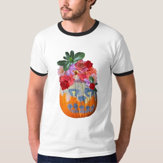 T-shirt Festive Printemps Automne Thème Citrouille Photogr (Devant)