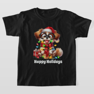 T-shirt Festive unisex chiot ajouter du texte enfants