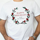 T-shirt Festive Wreath Family Christmas