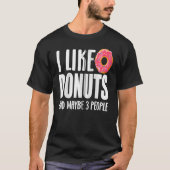 T-shirt Fête À Thème De Donut Alimentaire J'Aime Les Donut (Devant)