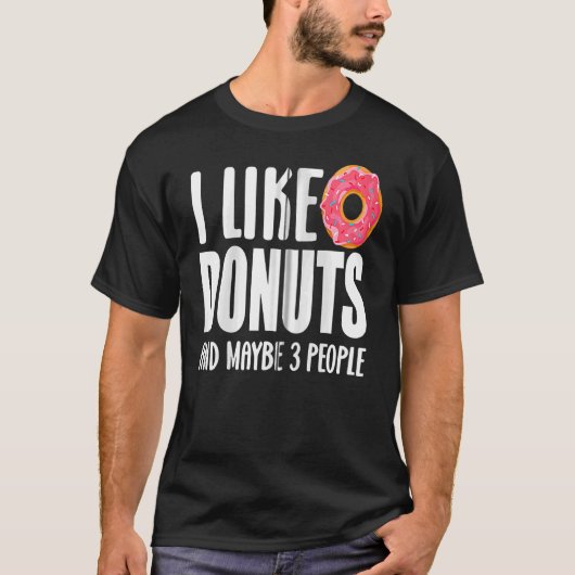T-shirt Fête À Thème De Donut Alimentaire J'Aime Les Donut (Devant)