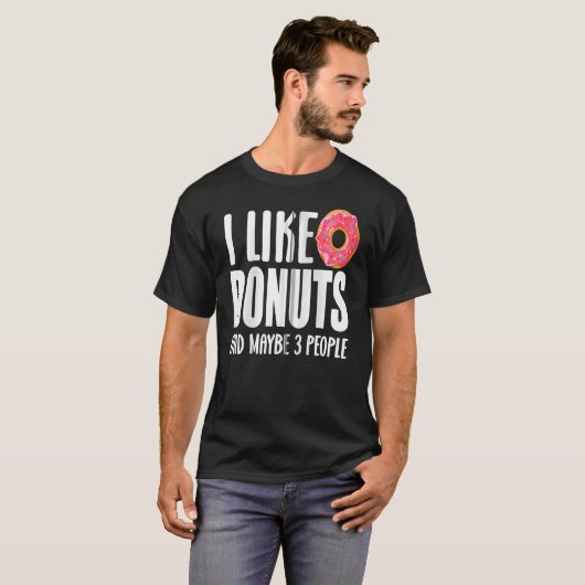 T-shirt Fête À Thème De Donut Alimentaire J'Aime Les Donut (Devant entier)
