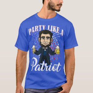 T-shirt Fête Abe Lincoln Comme Un Patriote 4 juillet USA A