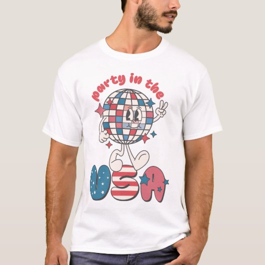 T-shirt Fête Aux États-Unis (Devant)