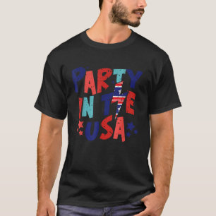 T-shirt Fête aux Etats-Unis Juillet 4 America Drapeau Patr