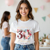 T-shirt fête chic florale de 30e anniversaire