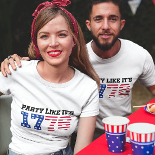 T-shirt Fête comme c'est 1776 American 4 juillet Unisex