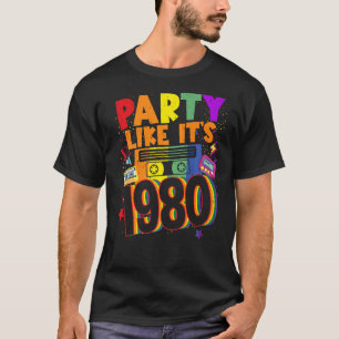 T-shirt Fête comme ses années 1980 80s 90s Costume Retro V