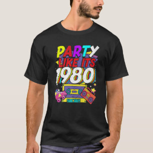 T-shirt Fête comme ses années 1980 80s 90s Costume Retro V