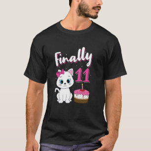 T-shirt Fête d'anniversaire 11 ans Propriétaire de chat 11