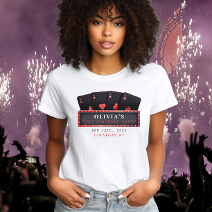 T-shirt Fête d'anniversaire 21 ans Poker As Rouge & Noir