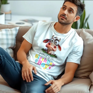 T-shirt Fête d'anniversaire 2 ans Animaux de la ferme Vach