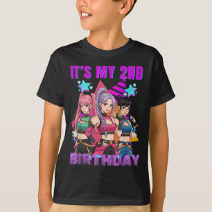 T-shirt Fête d'anniversaire 2 ans K P Enfants Filles 2ème