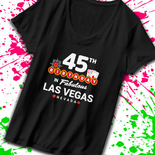 T-shirt Fête d'anniversaire à Las Vegas - 45e anniversaire
