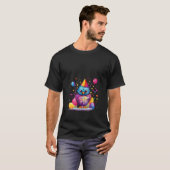 T-shirt Fête d'anniversaire aux oiseaux mignonnes Idea Cre (Devant entier)