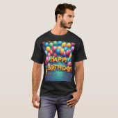 T-shirt Fête d'anniversaire avec ballons (Devant entier)