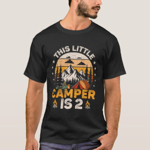 T-shirt Fête d'anniversaire camping 2 ans fille garçon Cam