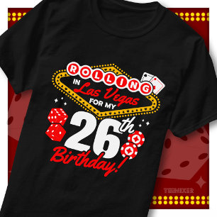 T-shirt Fête d'anniversaire Casino Rolling In Las Vegas 26