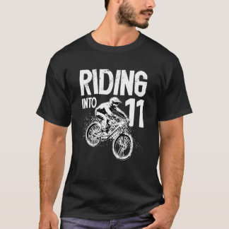 T-shirt Fête d'anniversaire de 11 ans de BMX Cavalier de B