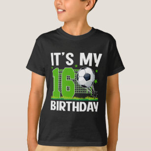 T-shirt Fête d'anniversaire de 16 ans Thème Football C'est