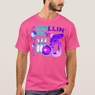 T-shirt Fête d'anniversaire de bowling 5e roulement dans 5