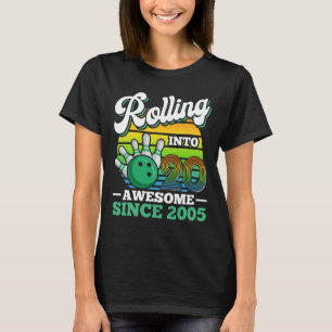 T-shirt Fête d'anniversaire de bowling qui entre dans sa 2