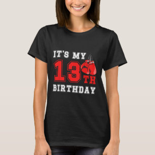 T-shirt Fête d'anniversaire de boxe de 13 ans Boxeur de tr
