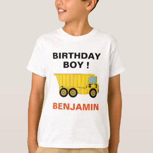T-shirt Fête d'anniversaire de camion à benne construction