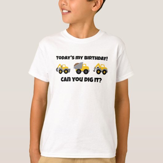 T-shirt Fête d'anniversaire de construction (Devant)