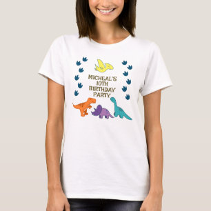 T-shirt Fête d'anniversaire de dinosaure