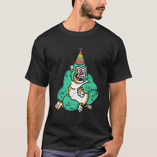 T-shirt Fête d'anniversaire de Gorilla (Devant)