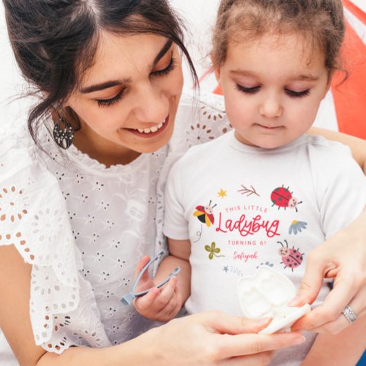 T-Shirt Fête d'anniversaire de la petite fille Ladybug