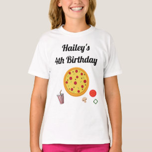 T-shirt fête d'anniversaire de la pizza