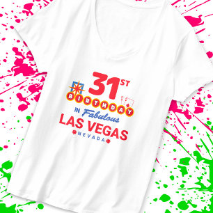 T-shirt Fête d'anniversaire de Las Vegas - 31ème anniversa