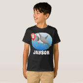 T-shirt Fête d'anniversaire de requins (Devant entier)