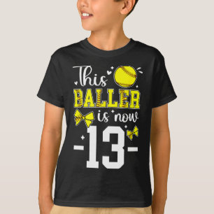 T-shirt Fête d'anniversaire des 13 ans Fille Mignonne Trei