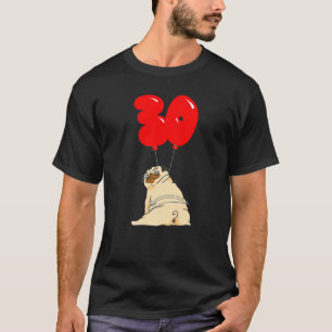 T-shirt Fête d'anniversaire des 30 ans de Fat Pug