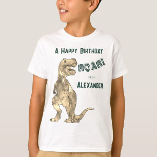 T-shirt Fête d'anniversaire des garçons Dinosaur T-Rex