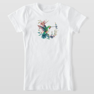 T-Shirt Fête d'anniversaire des Hummingbirds Floral Bouque